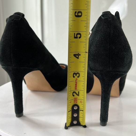 UKIES Nanogel Technology Black Soft Velvet Leather Heels W Silver Chain Size 8 - Picture 8 of 16